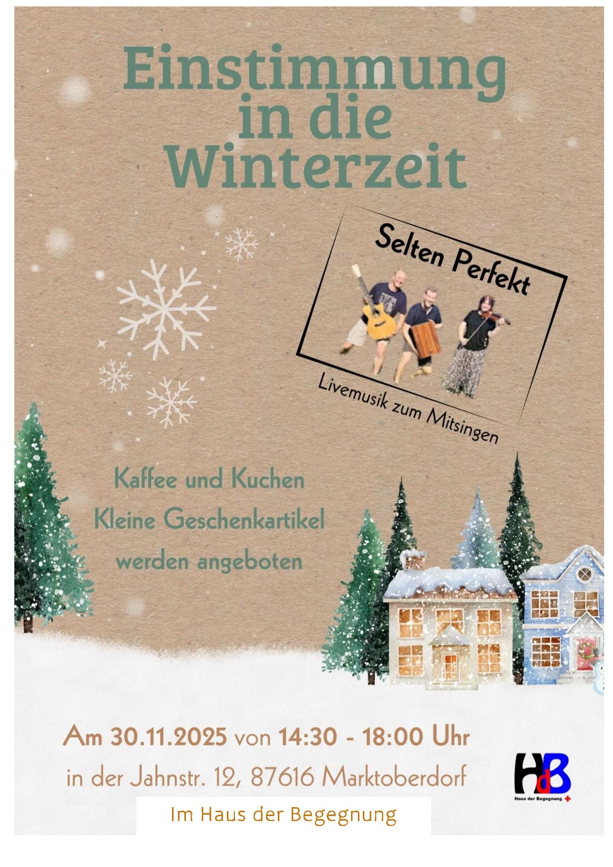 Haus der Begegnung: Einstimmung in die Winterzeit